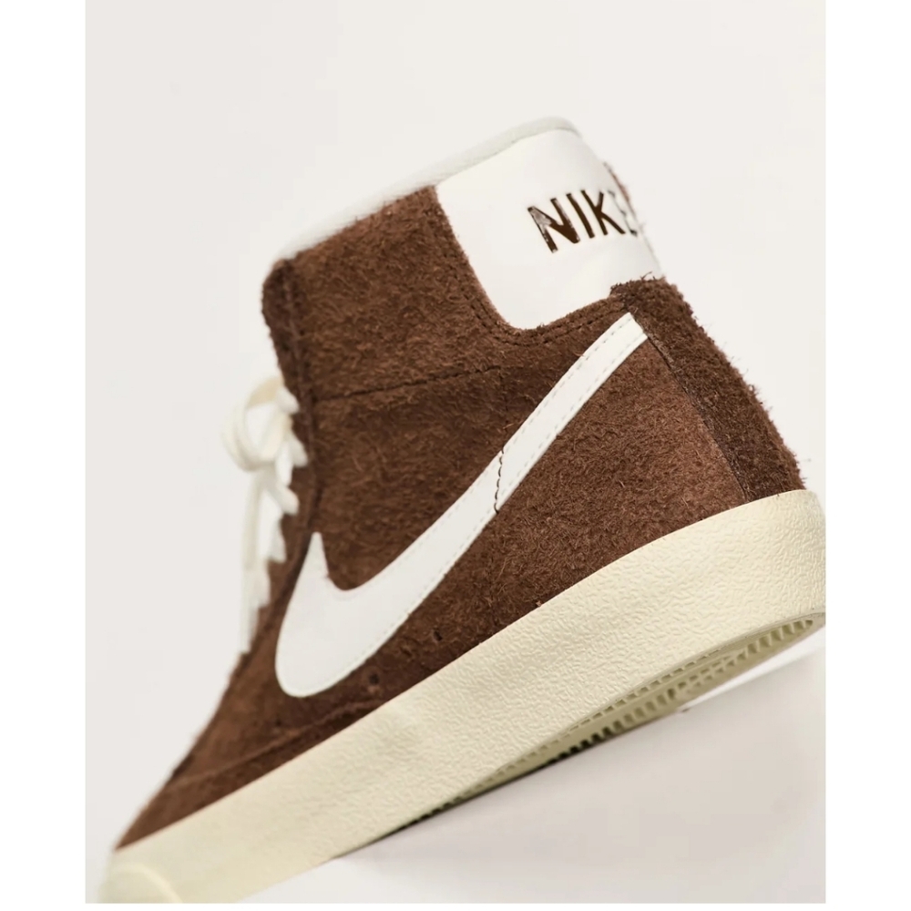 Nike Brown and White High-Top Sneakers